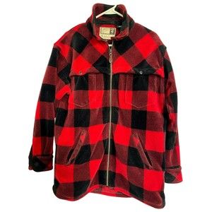 Vintage 90s Ralph Lauren Men's Buffalo Plaid Full Zip Jacket Shirt Small USA